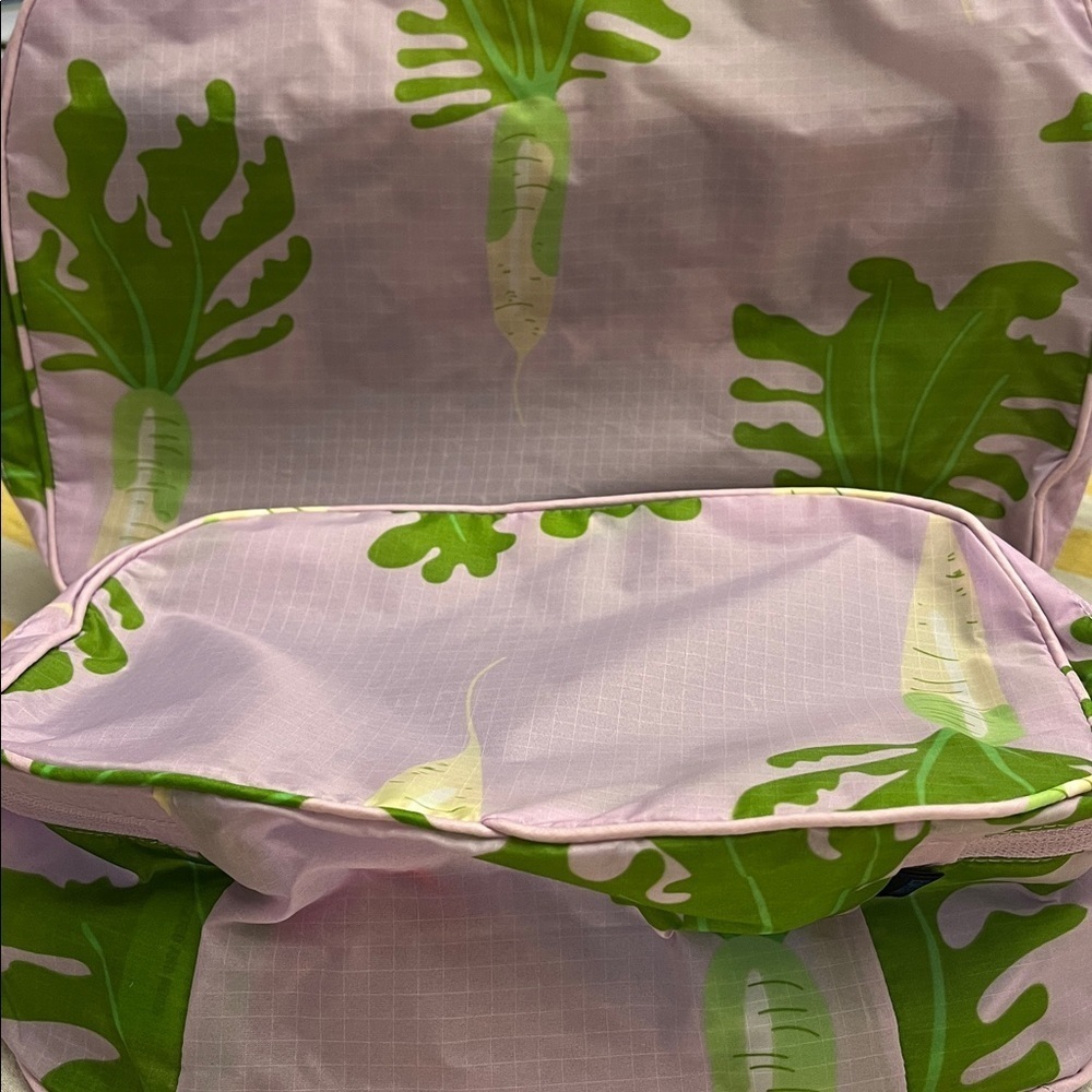 BAGGU Japanese Vegetables 2 packing Cubes New Lavender and Green Women's Bag